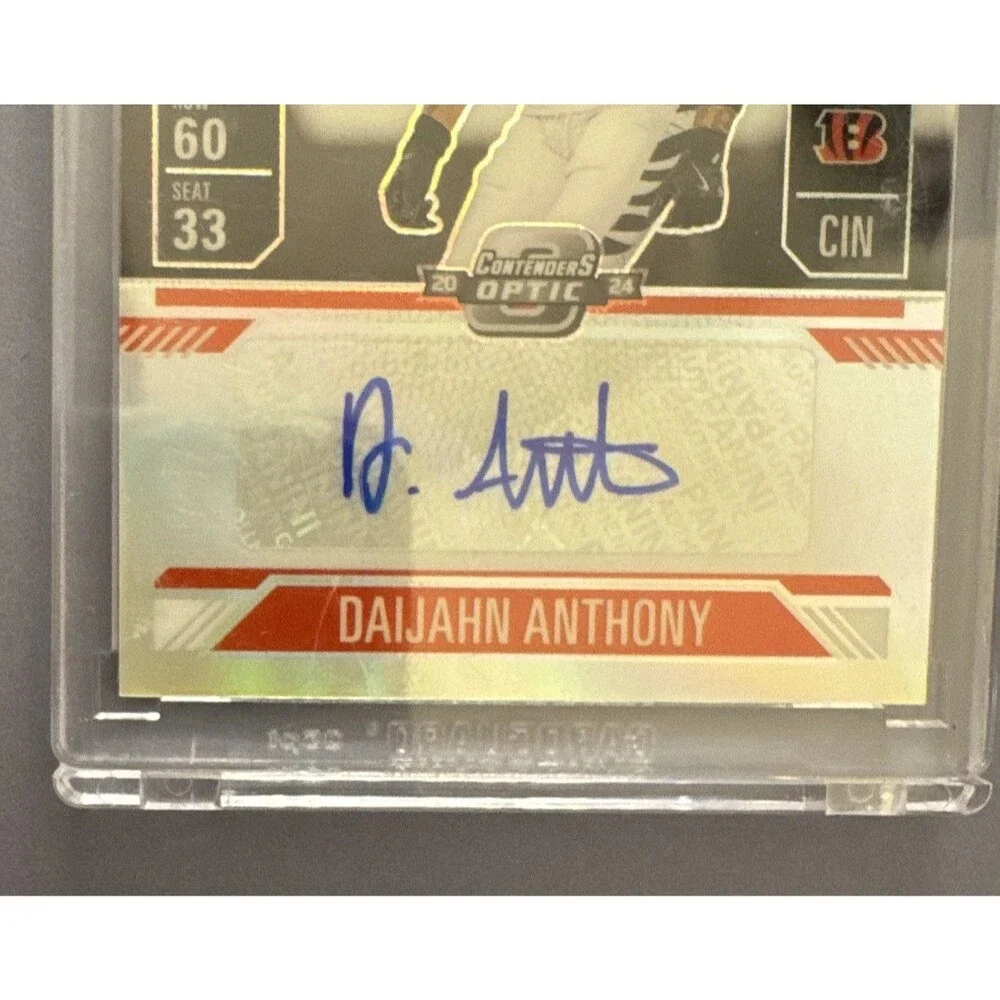 2024 Panini Contenders Optic Daijahn Anthony Rookie Ticket Auto Silver #190